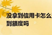 没拿到信用卡怎么查额度 没拿到信用卡能查到额度吗
