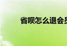 省呗怎么退会员费（省呗怎么样）