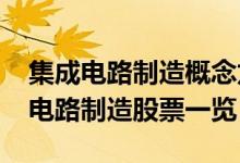 集成电路制造概念龙头有哪些（2022年集成电路制造股票一览）