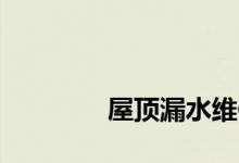 
屋顶漏水维修费用谁来承担？ 
