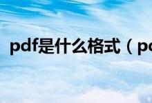 pdf是什么格式（pdf文件格式有什么优点）