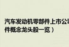 汽车发动机零部件上市公司有哪些（2022年汽车发动机零部件概念龙头股一览）