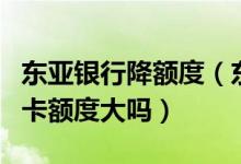 东亚银行降额度（东亚银行申请东亚银行信用卡额度大吗）