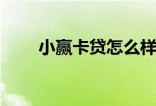 小赢卡贷怎么样（小赢卡贷怎么样）