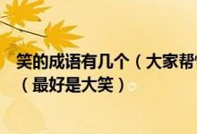 笑的成语有几个（大家帮忙想一想用来表示笑的成语有哪些（最好是大笑）