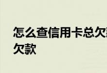 怎么查信用卡总欠款金额 怎么查信用卡的总欠款