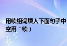 用续组词填入下面句子中（谁会这道题：用“续”组词并填空用“续）