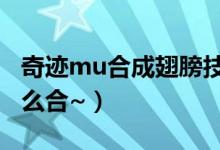 奇迹mu合成翅膀技巧（奇迹MU的3D翅膀怎么合~）