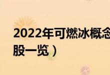 2022年可燃冰概念股票有那些（可燃冰龙头股一览）