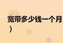 宽带多少钱一个月（2020移动宽带套餐价格）