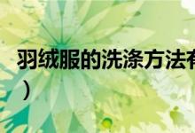 羽绒服的洗涤方法有哪些（羽绒服应该如何洗）