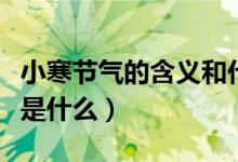 小寒节气的含义和代表意义（小寒节气的含义是什么）