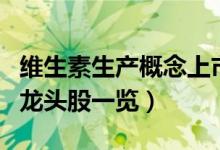 维生素生产概念上市公司有那些（维生素生产龙头股一览）