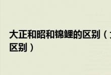 大正和昭和锦鲤的区别（大正三色锦鲤与昭和三色锦鲤有何区别）