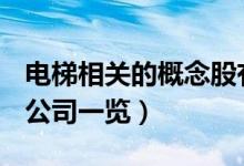 电梯相关的概念股有哪些（A股电梯概念上市公司一览）