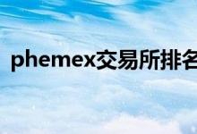 phemex交易所排名 phemex交易所安全吗