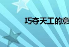 巧夺天工的意思（巧夺天工的）