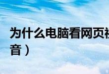 为什么电脑看网页视频没声音（其他的都有声音）