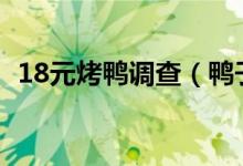 18元烤鸭调查（鸭子毛没长全就售卖出去）
