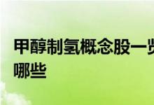 甲醇制氢概念股一览甲醇制氢概念上市公司有哪些