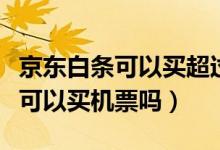 京东白条可以买超过额度的物品吗（京东白条可以买机票吗）