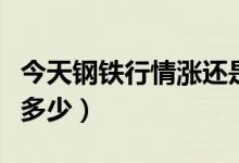 今天钢铁行情涨还是跌（河北钢铁今天的股价多少）