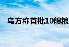 乌方称首批10艘粮食运输船已准备好起运