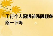 工行个人网银转账限额多少 工行网银转账限额多少 可以介绍一下吗