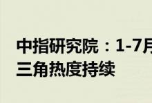 中指研究院：1-7月房企拿地规模降幅收窄长三角热度持续