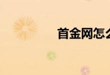 首金网怎么了（首金网）