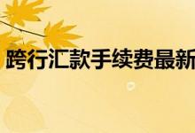 跨行汇款手续费最新政策（跨行汇款手续费）