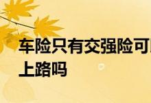 车险只有交强险可以吗 车险只有交强险可以上路吗