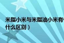米脂小米与米脂油小米有什么区别（米脂小米和其他小米有什么区别）