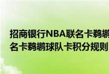 招商银行NBA联名卡鹈鹕球队卡费用说明 招商银行NBA联名卡鹈鹕球队卡积分规则