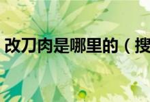 改刀肉是哪里的（搜改刀肉是哪个地方的菜）