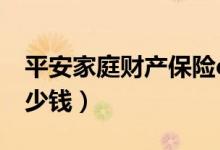 平安家庭财产保险e款（平安家庭财产保险多少钱）