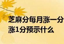 芝麻分每月涨一分是怎么回事 芝麻分一个月涨1分预示什么