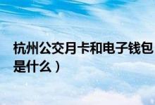 杭州公交月卡和电子钱包（杭州公交卡钱包和月票卡的区别是什么）