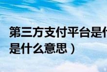 第三方支付平台是什么意思（第三方支付平台是什么意思）