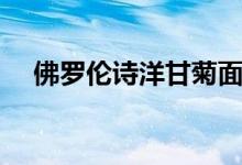 佛罗伦诗洋甘菊面膜（佛罗伦诗怎么样）