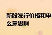 新股发行价格和申购价格 新股申购发行价什么意思啊 