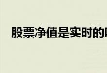 股票净值是实时的吗 股票净值什么时候出