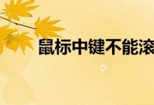 鼠标中键不能滚动网页了（怎么办）