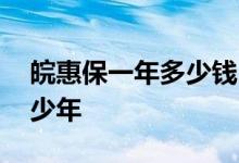 皖惠保一年多少钱 皖惠保可以交多少年保多少年