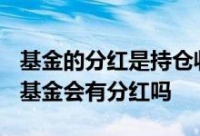 基金的分红是持仓收益吗? 基金重仓股票分红基金会有分红吗