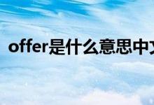 offer是什么意思中文（OFFER是什么意思）