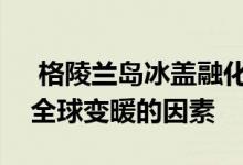  格陵兰岛冰盖融化，程度达临界点，是推动全球变暖的因素 