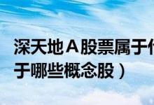 深天地Ａ股票属于什么板块（深天地Ａ股票属于哪些概念股）