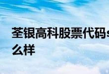 荃银高科股票代码sz300087荃银高科股票怎么样