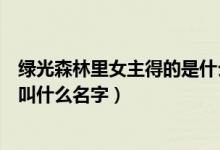 绿光森林里女主得的是什么病（绿光森林的女一号和女二号叫什么名字）